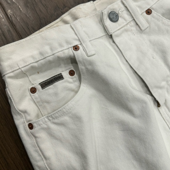 Calvin Klein 100% Cotton White Jeans - Picture 6 of 12